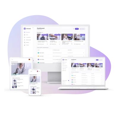 reteach Lernplattform responsiv auf Desktop, Laptop, Tablet und Smartphone nutzen